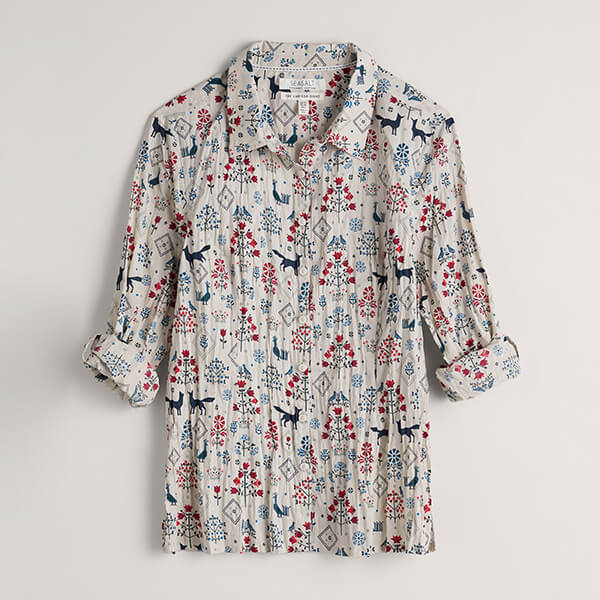 Seasalt Larissa Shirt Tapestry Forest Aran Size 12
