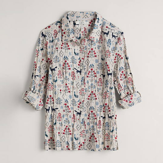 Seasalt Larissa Shirt Tapestry Forest Aran Size 12