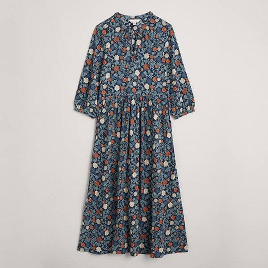 Seasalt Fox Page Dress Carved Bloom Maritime Wade Size 12