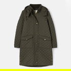 Joules Heritage Green Chatsworth Long Diamond Quilt Coat Size 12