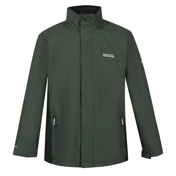 Regatta Mens Matt Waterproof Jacket Deep Forest Black Size XL