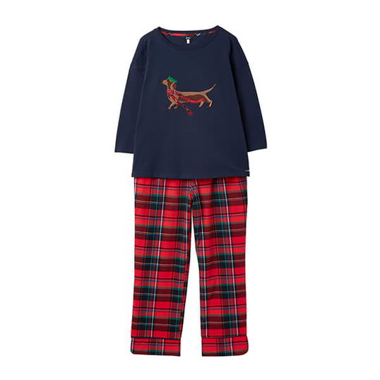 Joules XMas Dog Goodnight Christmas Pyjama Set Size S