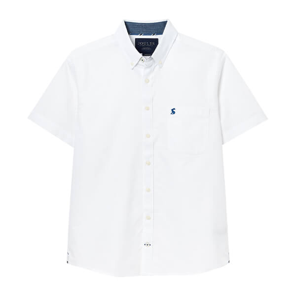 Joules Mens White Oxford Short Sleeve Shirt Size XXL