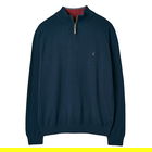 Joules Mens French Navy Marl Hillside Quarter Zip Funnel Neck Jumper Size XXL