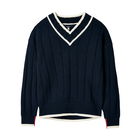 Joules Navy Creme Dawson V-Neck Cricket Jumper Size 10