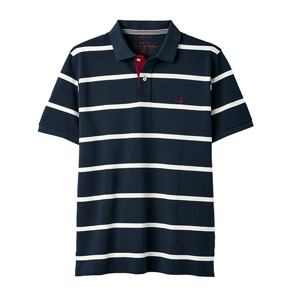 Joules Mens Navy White Stripe Filbert Polo Shirt Size XL
