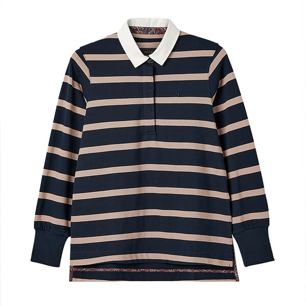Joules Pink Stripe Sammie Stripe Rugby Shirt Size 10