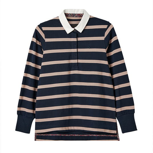 Joules Pink Stripe Sammie Stripe Rugby Shirt Size 10