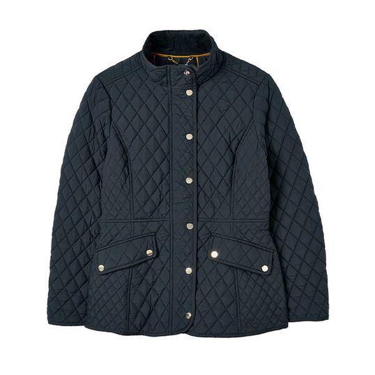 Joules Dark Navy Allendale Diamond Quilt Jacket Size 18