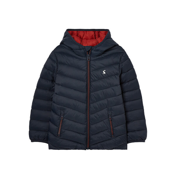 Joules Kids Dark Navy Cairn Showerproof Padded Coat Size 3y