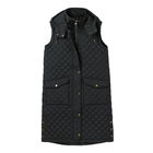 Joules Black Chatsworth Long Gilet Size 14