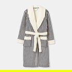 Joules Navy Creme Stripe Matilda Dressing Gown SizeL-XL