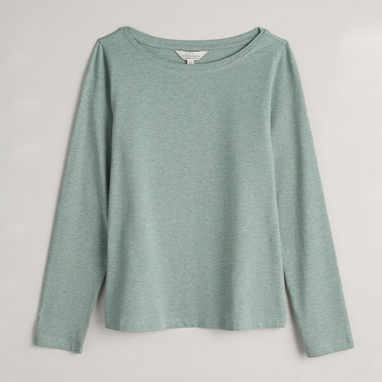Seasalt Easel Long Sleeve Top Celadon Size 10