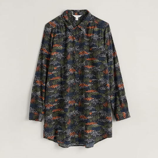 Seasalt Wren Flutter Shirt Moor Meadow Onyx Size 12