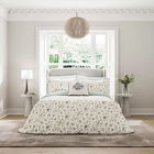 V&A Flora Duvet Cover Set Single Duck Egg