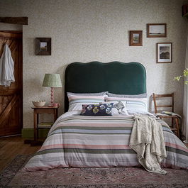 Joules Bohemian Stripe Duvet Cover Set Super King Size Multi