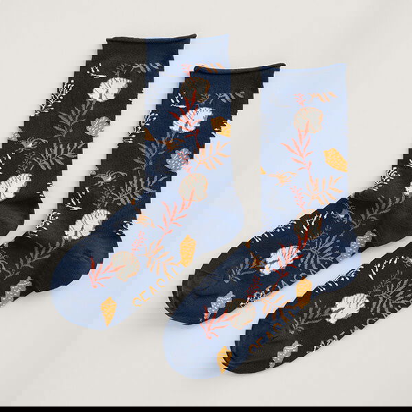 Seasalt Womens Arty Socks Sea Holly Maritime