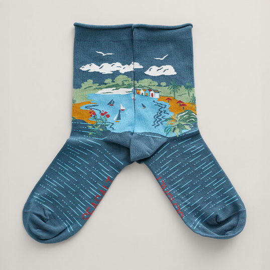 Seasalt Postcard Socks Killigarth Atlantic