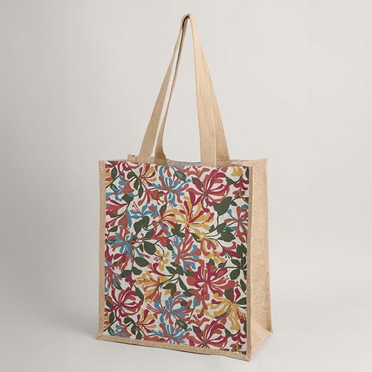 Seasalt Jute Shopper Honeysuckles Chalk
