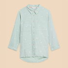 White Stuff Sophie Organic Cotton Shirt Mid Green