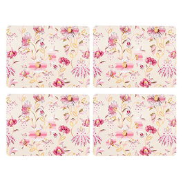 Cath Kidston Friendship Gardens Cream Set of 4 Cork Backed Placemats