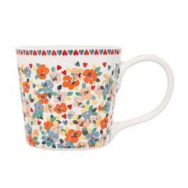 Cath Kidston Painted Pansies Cream Dolly Mug