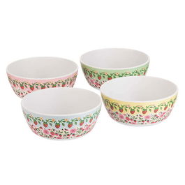 Cath Kidston Strawberry Set of 4 Melamine Cereal Bowls