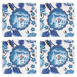 Cath Kidston Strawberry Garden Set of 4 Blue Cork Backed Coasters
