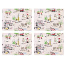 Cath Kidston Billie Goes To Town Set of 4 Cork Backed Placemats