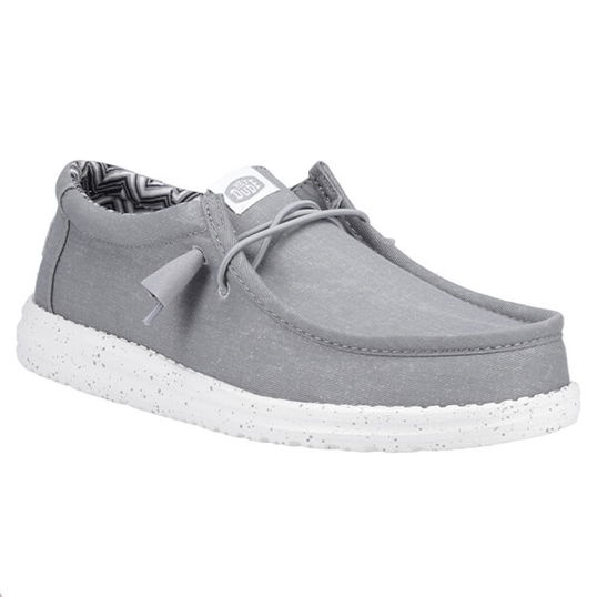 HeyDude Shoes Wally Canvas Light Grey