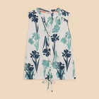 White Stuff Tulip Jersey Sleeveless Shirt White Print