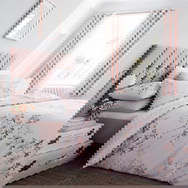 Catherine Lansfield Canterbury Single Duvet Set Blush