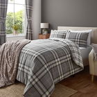 Catherine Lansfield Kelso King Duvet Set Charcoal