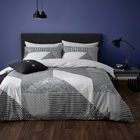 Catherine Lansfield Larsson Geo Single Duvet Set Grey