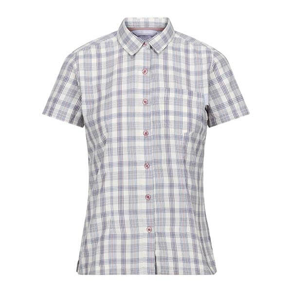 Regatta Mindano VIII Short Sleeve Shirt Coronet Blue Check