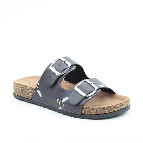Heavenly Feet Black Bee Harmony Sandal