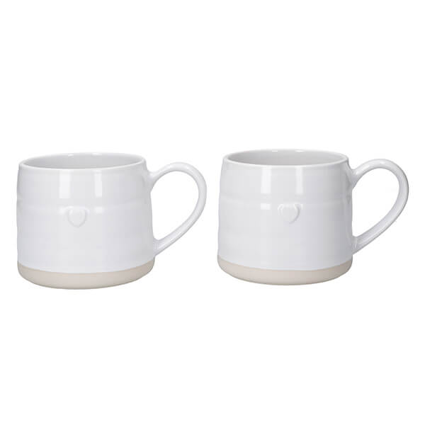 Mikasa Farmhouse Heart Set of 2 380ml Mugs