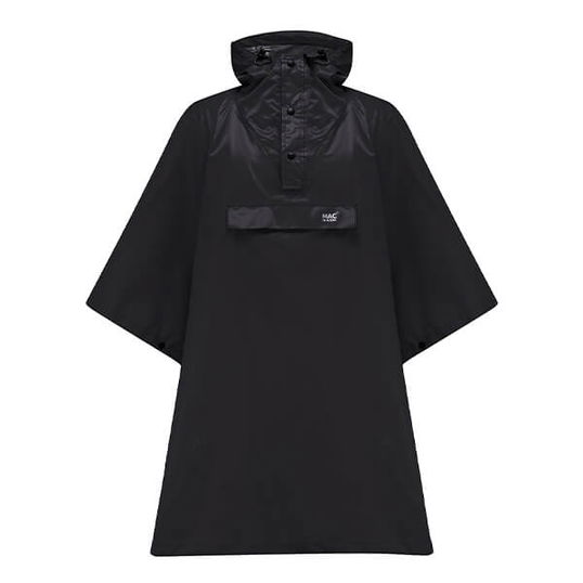 Mac in a Sac Packable Waterproof Poncho Black