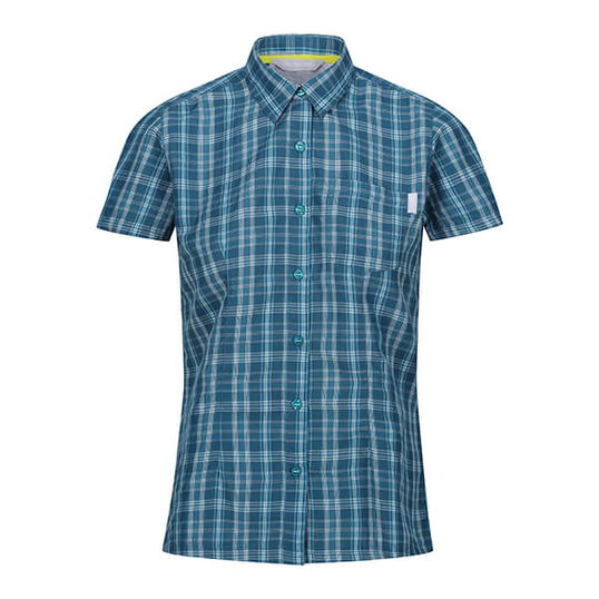 Regatta Mindano VIII Short Sleeve Shirt Moroccan Blue Check