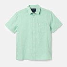 Joules Mens Green Short Sleeve Linen Shirt