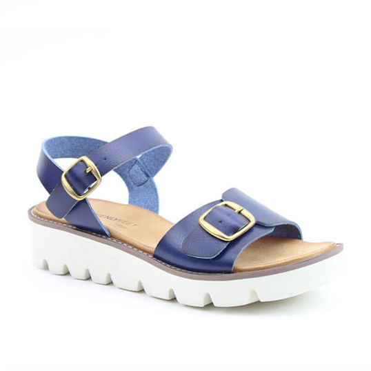 Heavenly Feet Navy Trudy Sandals
