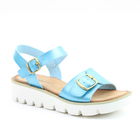 Heavenly Feet Turquoise Metallic Trudy Sandals