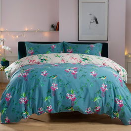 Deyongs Bird Garden Single Duvet Set Teal