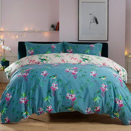 Deyongs Bird Garden Superking Duvet Set Teal