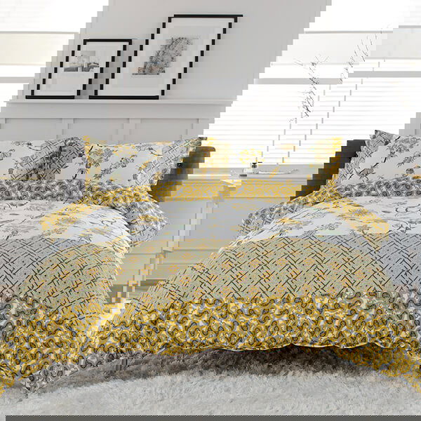 Deyongs Jacobean Single Duvet Set Sage and Gold