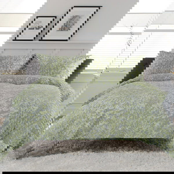 Deyongs Secret Garden Double Duvet Set Sage