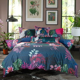 House of Norris The Parrot and the Cockatoo Super King Duvet Set Multi