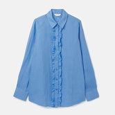 Joules Mid Blue Selene Linen Blouse