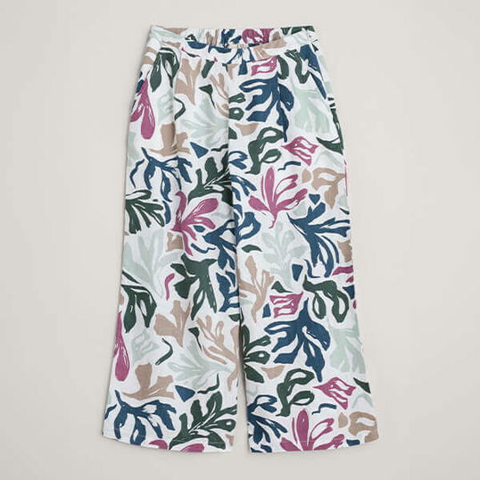 Seasalt Peaceful Haven Culottes Sea Frond Chalk