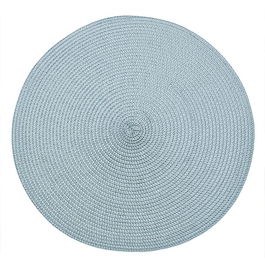 Walton & Co Cornflower Blue Circular Ribbed Placemat